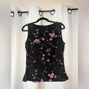 2000s Whimsigoth Cherry Blossom Top